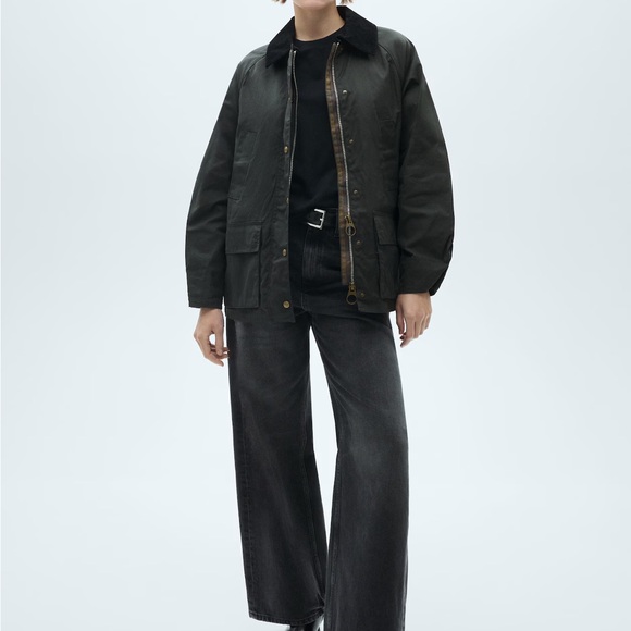 Mango Waxed-effect short parka Small - Picture 5 of 6